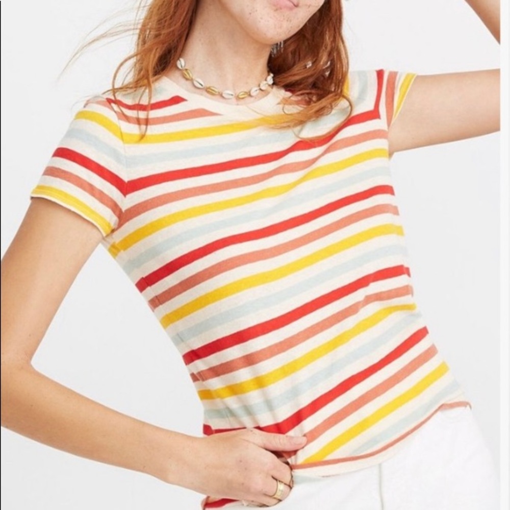 Madewell Akita Stripe Lo-Fi Shrunken Tee